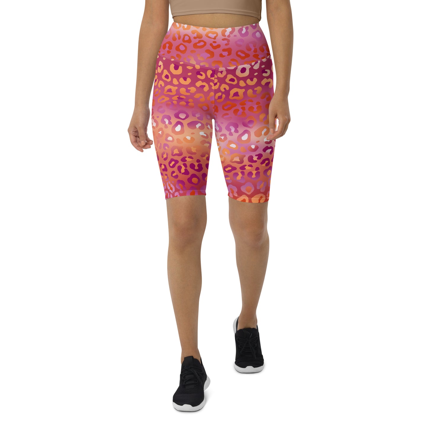 Lesbian Leopard Biker Shorts