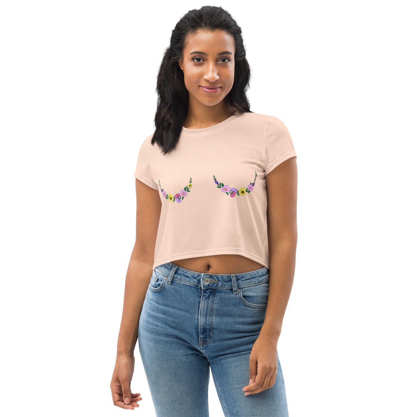 Floral Boobs Crop Top