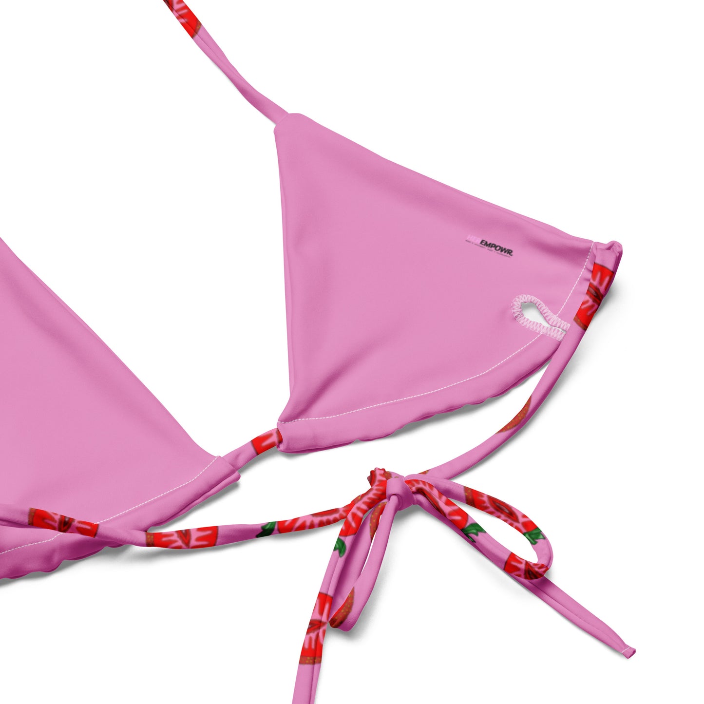 Vulva Strawberry String Bikini Top