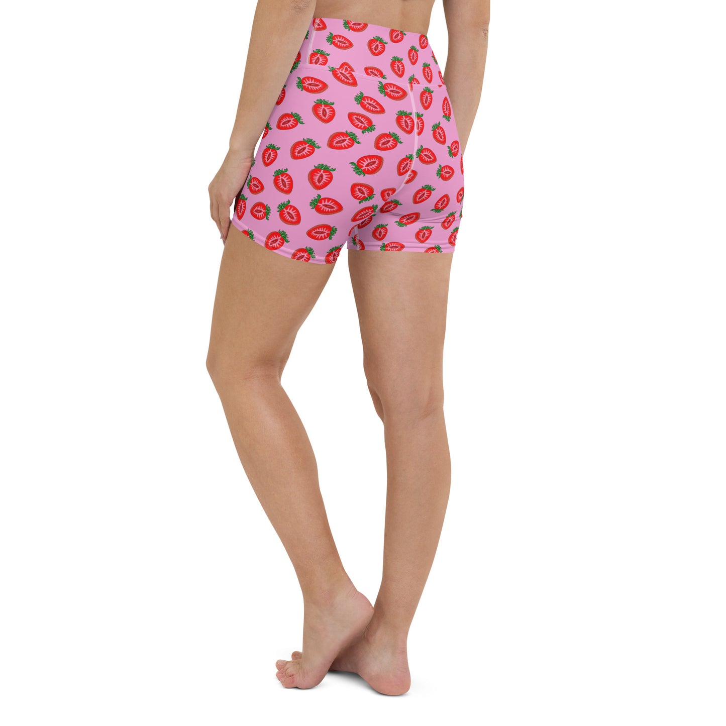 Vulva Strawberry Yoga Shorts