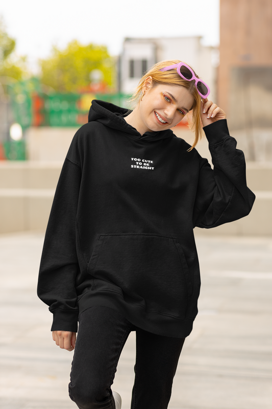 Too Cute To Be Straight Pride Hoodie