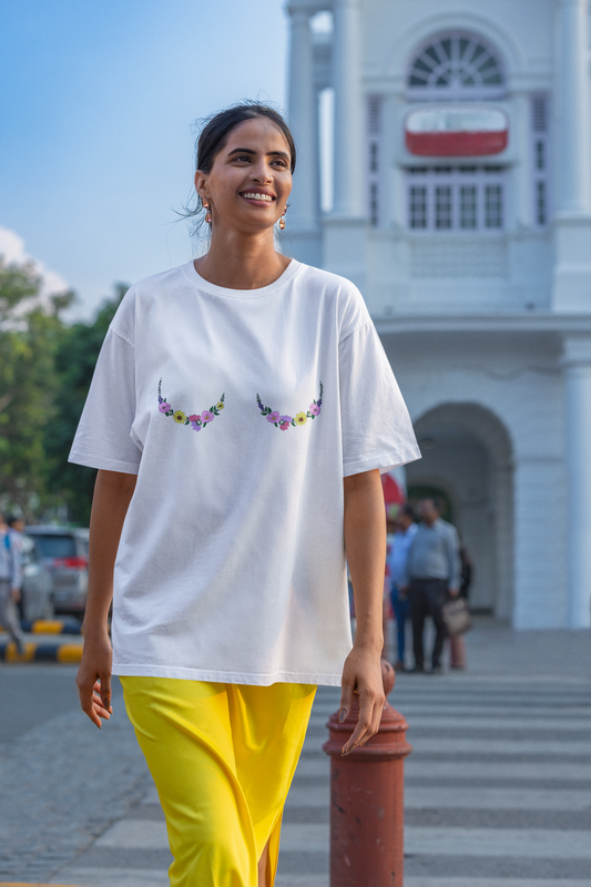 Floral Boobs Heavyweight T-shirt