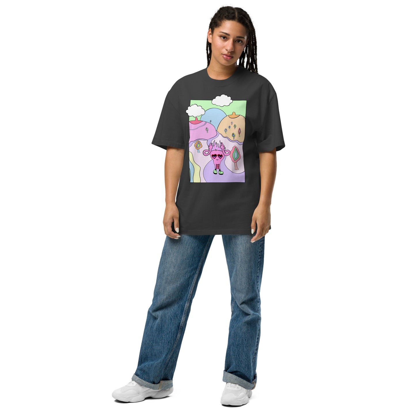 Uterus & Boob Mountains Oversized T-shirt