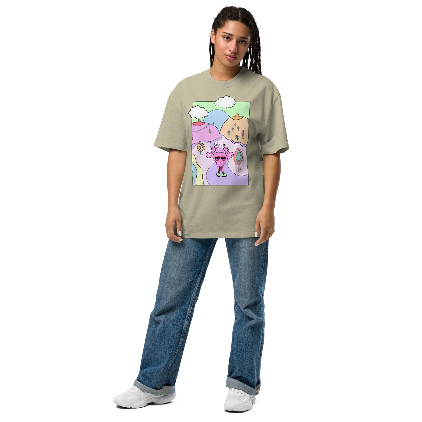 Uterus & Boob Mountains Oversized T-shirt