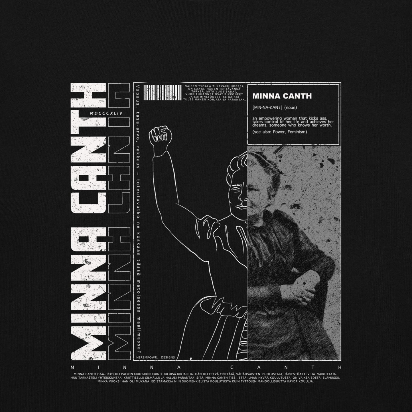 Minna Canth Feminist Heavyweight T-shirt