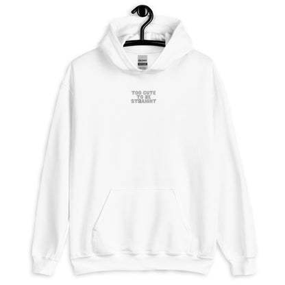 Too Cute To Be Straight Pride Hoodie