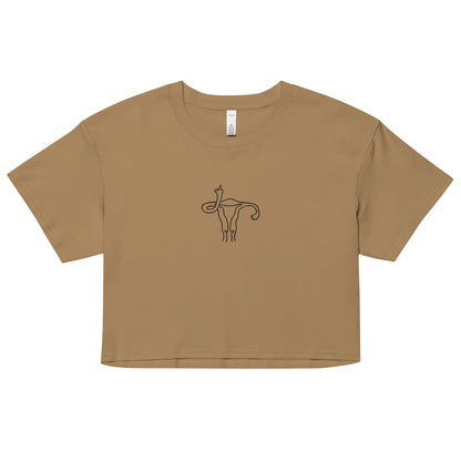 Uterus Middle Finger Feminist Crop Top