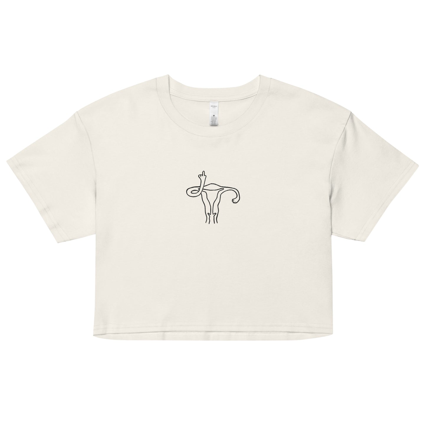 Uterus Middle Finger Feminist Crop Top