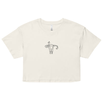 Uterus Middle Finger Feminist Crop Top