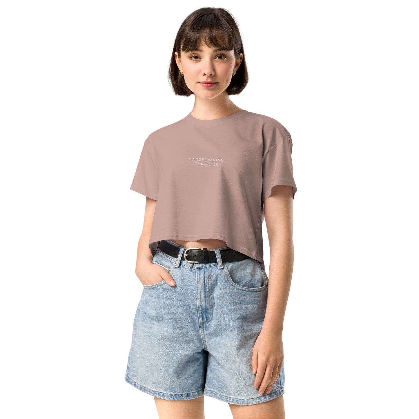 Mansplaining Survivor Crop Top