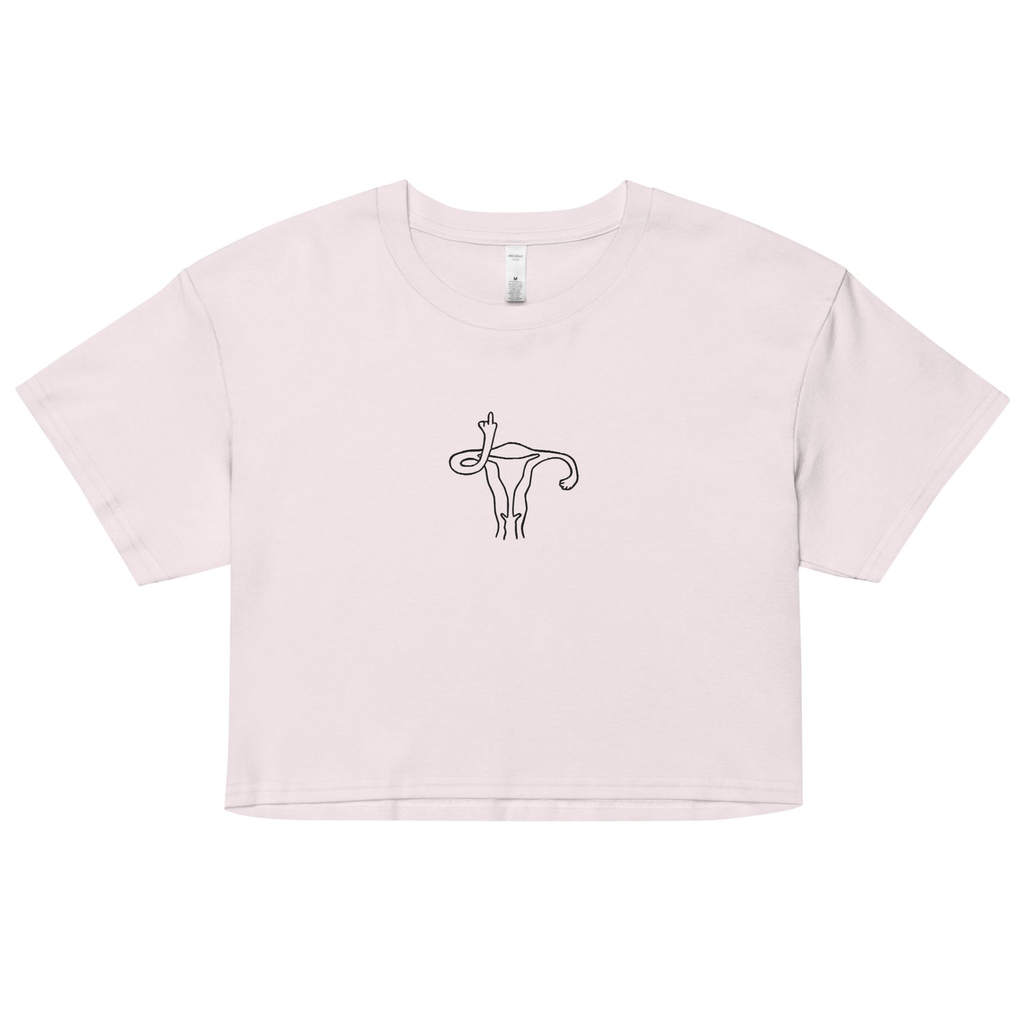 Uterus Middle Finger Feminist Crop Top