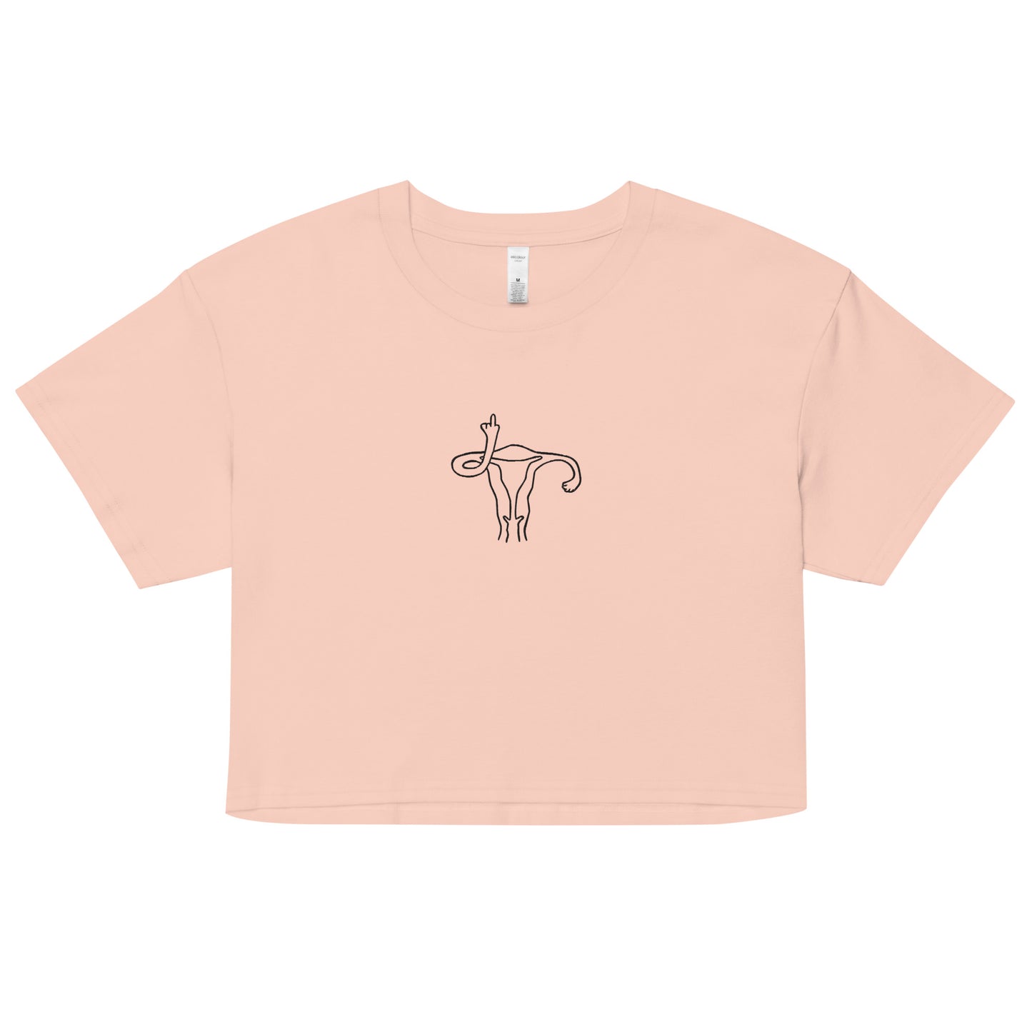 Uterus Middle Finger Feminist Crop Top