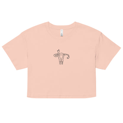 Uterus Middle Finger Feminist Crop Top